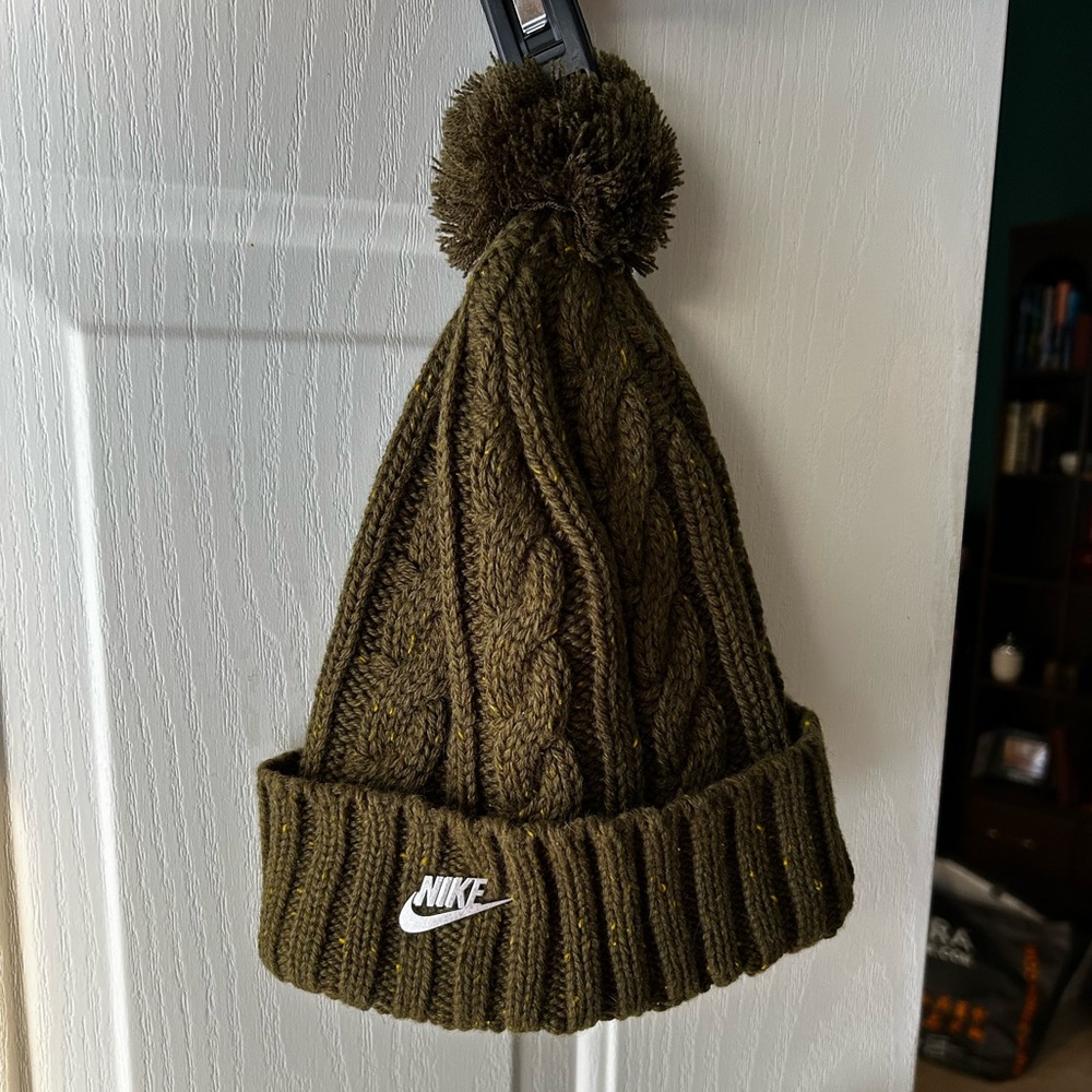 Nike Dark Green Cable Knit Beanie